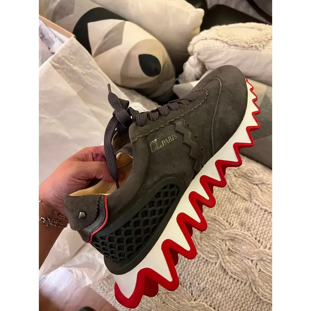 Christian Louboutin Loubishark Sneakers in Grey Suede Size EU 42.5/ US 9.5✨ - Picture 10 of 16